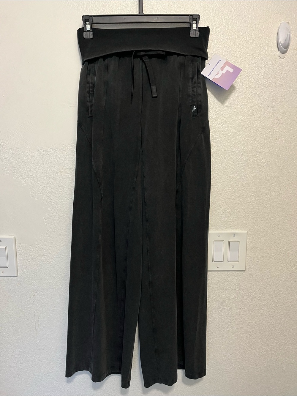 JoyLab Black Wide-Leg Drawstring Sweatpants